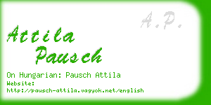attila pausch business card